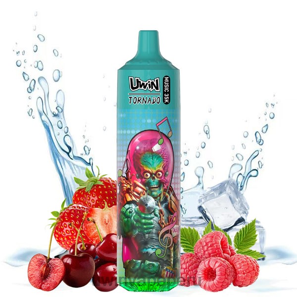 UWIN Vape En Línea - UWIN CRYSTAL vaporizador desechable 35k fresa frambuesa cereza hielo B200B22